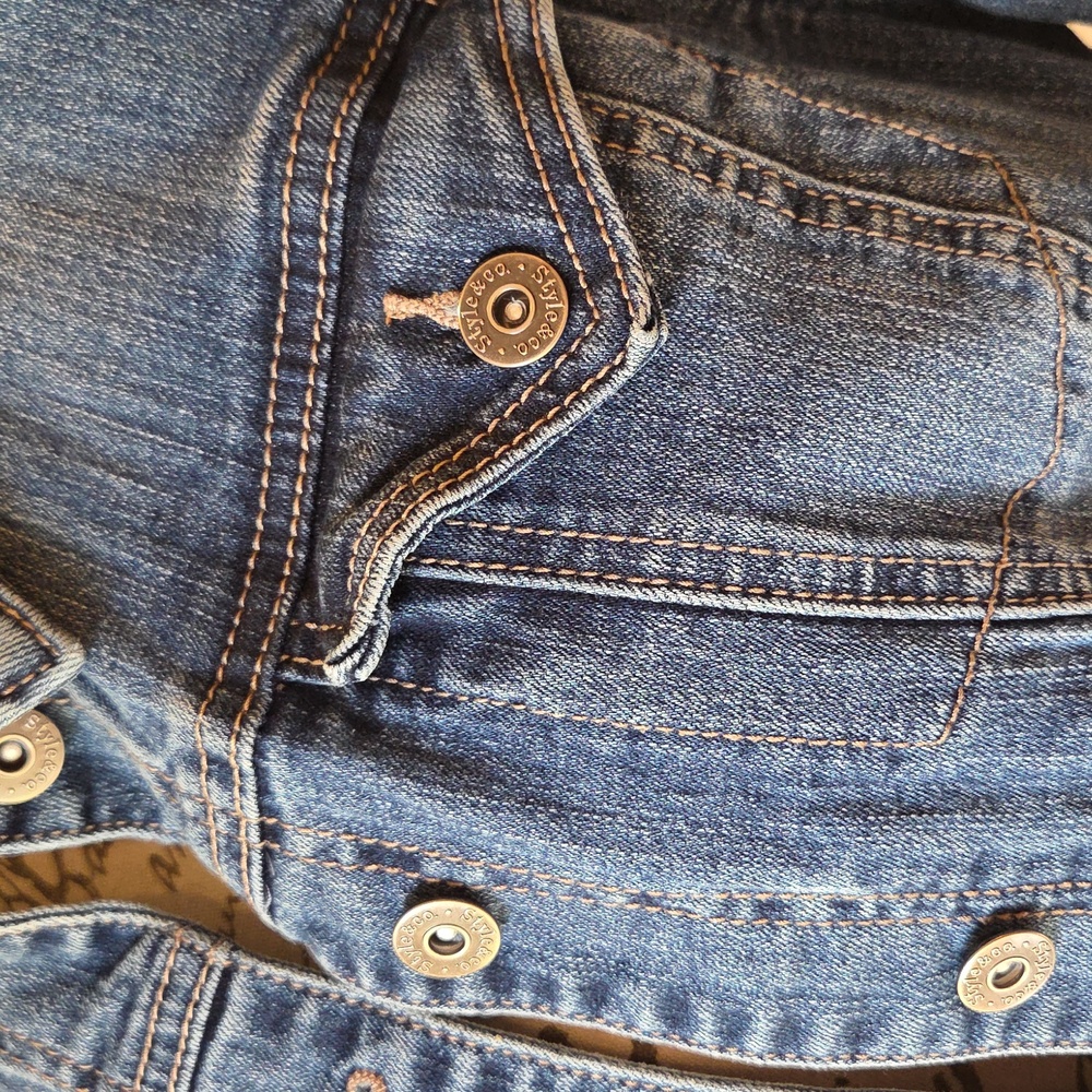 Style & Co. Denim Blue Women's Jacket Size Medium - Picture 2 of 8
